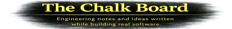 Engineering notes and ideas written while building real software